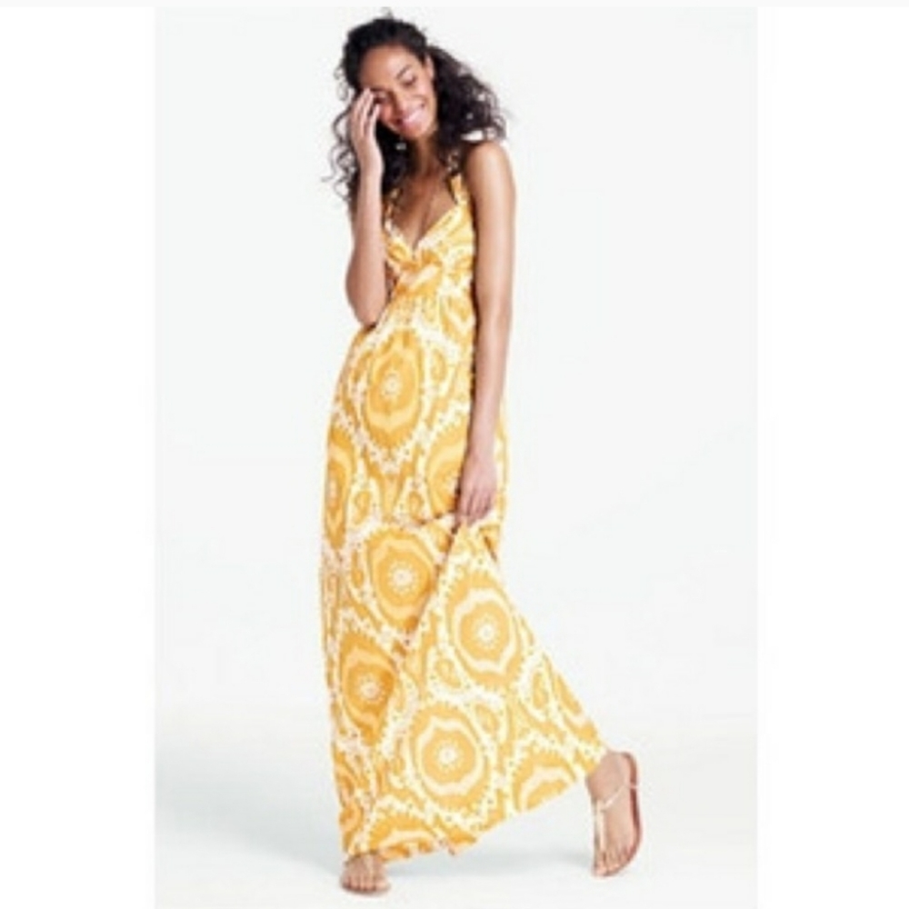 J. Crew Yellow and White Paisley Maxi Dress - Picture 3 of 13